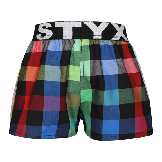 Barnshorts Styx sport elastisk flerfärgad (BJ1012)