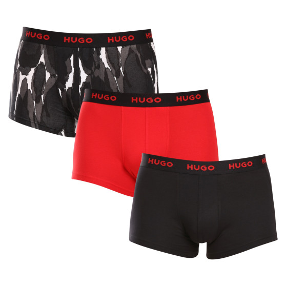 3PACK Boxershorts för herrar HUGO multicolour (50480170 022)