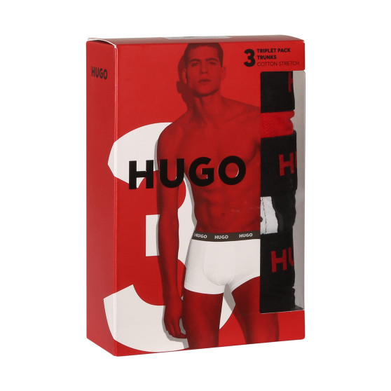 3PACK Boxershorts för herrar HUGO multicolour (50480170 022)