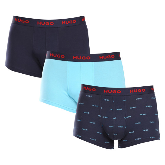 3PACK Boxershorts för herrar HUGO multicolour (50480170 440)