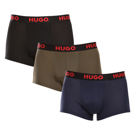 3PACK Boxershorts för herrar HUGO multicolour (50496723 308)