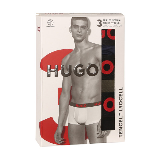 3PACK Boxershorts för herrar HUGO multicolour (50496723 308)