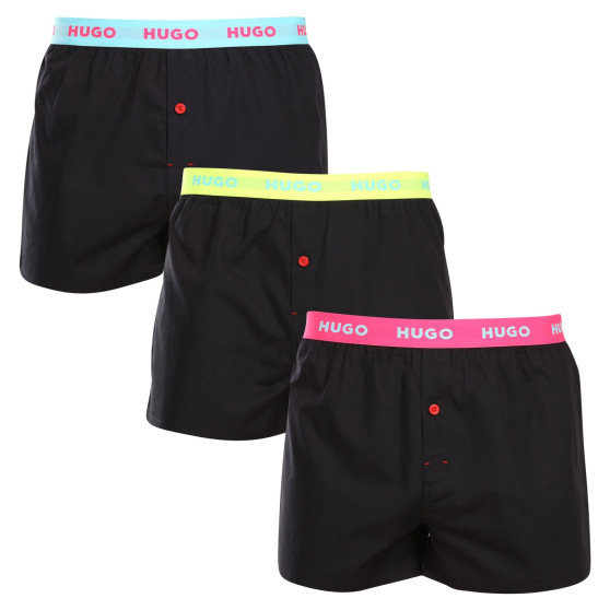 3PACKBoxershorts för herrar HUGO svart (50510216 005)