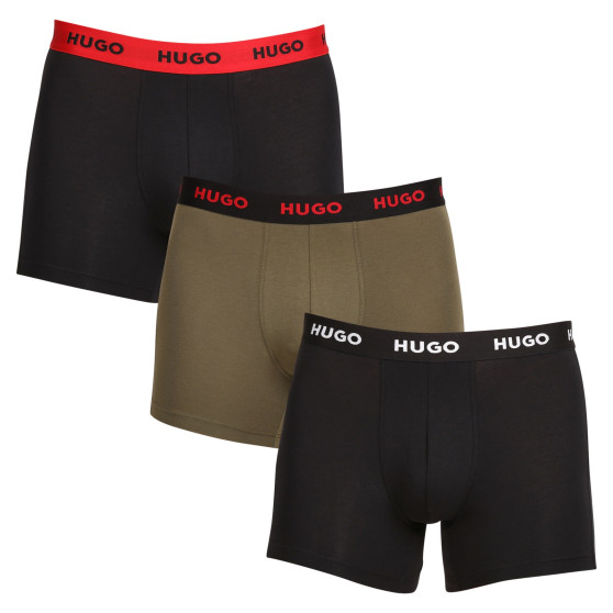 3PACK Boxershorts för herrar HUGO multicolour (50503079 972)