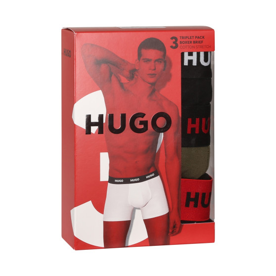 3PACK Boxershorts för herrar HUGO multicolour (50503079 972)