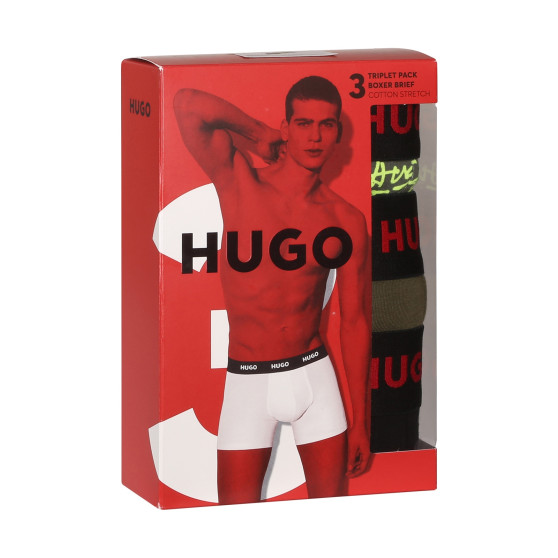 3PACK Boxershorts för herrar HUGO multicolour (50510192 321)