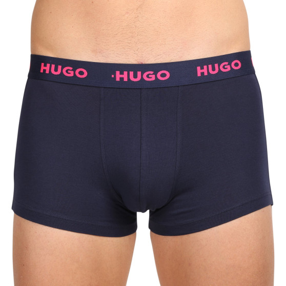 3PACK Boxershorts för herrar HUGO multicolour (50469766 414)