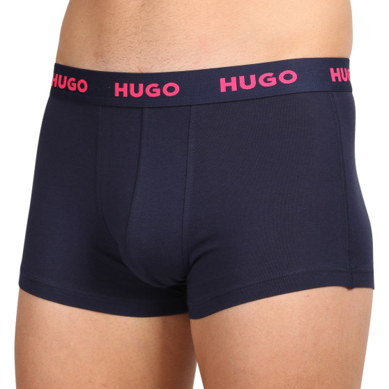 3PACK Boxershorts för herrar HUGO multicolour (50469766 414)