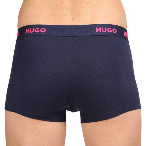 3PACK Boxershorts för herrar HUGO multicolour (50469766 414)