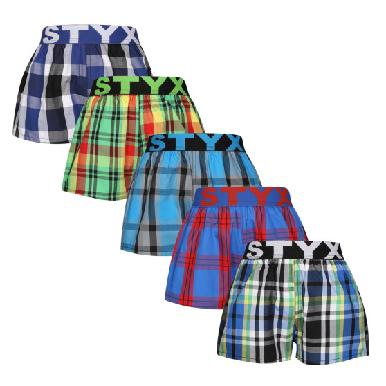 5PACK barnshorts Styx sport elastisk flerfärgad (5BJ1167890)