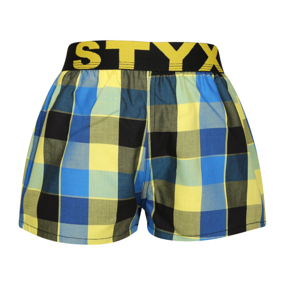 3PACK barnshorts Styx sport elastisk flerfärgad (3BJ11456)