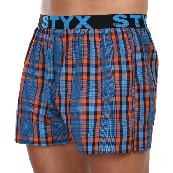 3PACK Boxershorts för herrar Styx sport elastisk flerfärgad (3B100710)