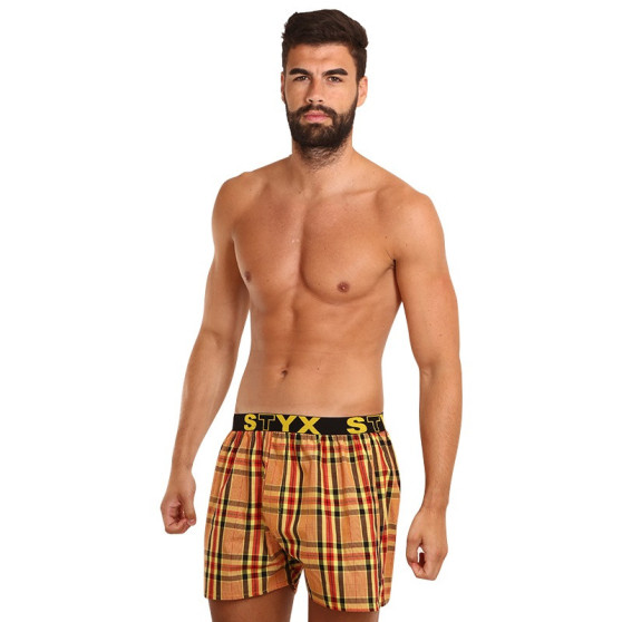 3PACK Boxershorts för herrar Styx sport elastisk flerfärgad (3B092140)