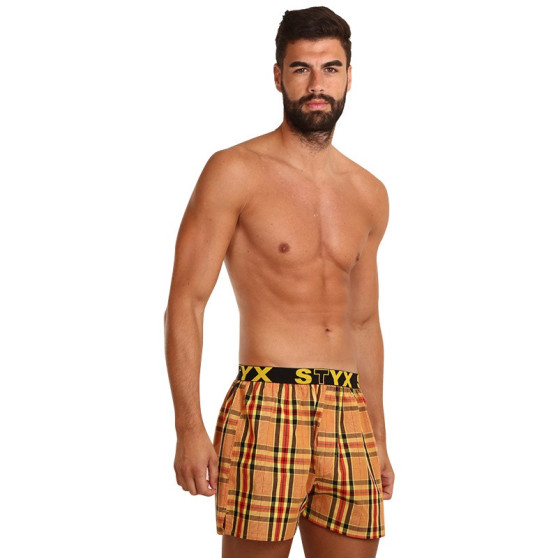 3PACK Boxershorts för herrar Styx sport elastisk flerfärgad (3B092140)