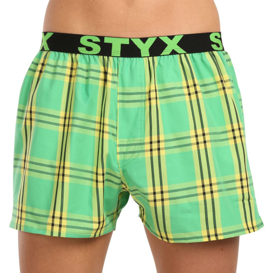 3PACK Boxershorts för herrar Styx sport elastisk flerfärgad (3B100619)