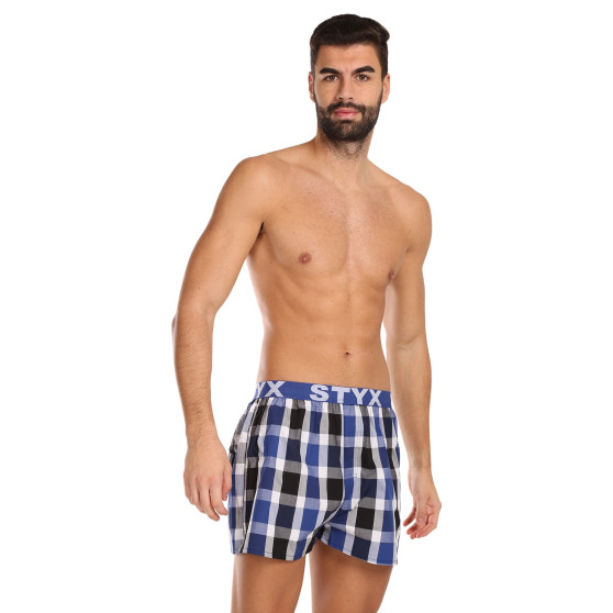 3PACK Boxershorts för herrar Styx sport elastisk flerfärgad (3B100619)