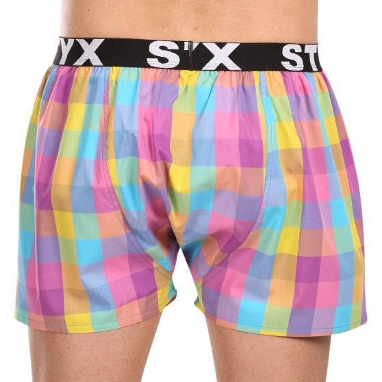 3PACK Boxershorts för herrar Styx sport elastisk flerfärgad (3B102830)