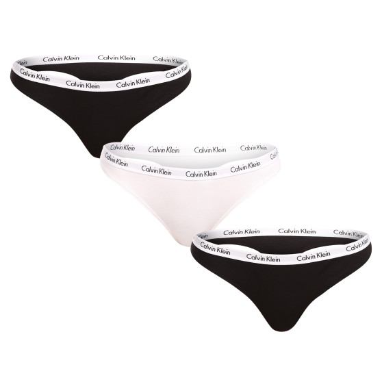 3PACK Stringtrosor för kvinnor Calvin Klein multicolour (QD3587E-WZB)