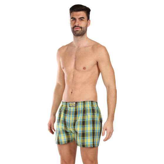 3PACK Boxershorts för herrar Styx klassisk elastisk flerfärgad (3A102123)