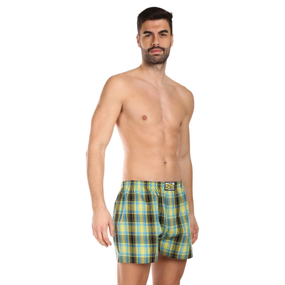 3PACK Boxershorts för herrar Styx klassisk elastisk flerfärgad (3A102123)