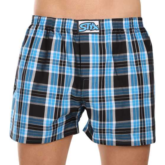 3PACK Boxershorts för herrar Styx klassisk elastisk flerfärgad (3A102123)