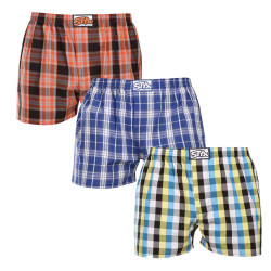 3PACK Boxershorts för herrar Styx klassisk elastisk flerfärgad (3A102426)