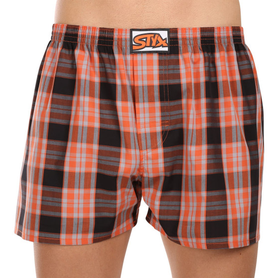 3PACK Boxershorts för herrar Styx klassisk elastisk flerfärgad (3A102426)