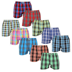 10PACK Boxershorts för herrar Styx klassisk elastisk flerfärgad (10A102130)