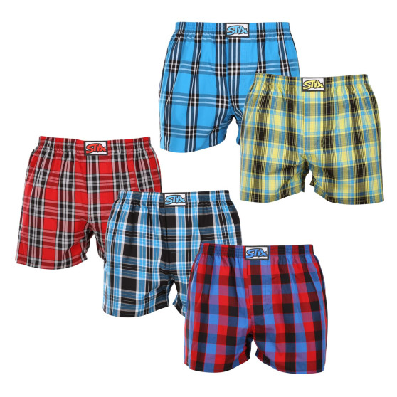 5PACK Boxershorts för herrar Styx klassisk elastisk flerfärgad (5A102130)