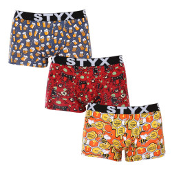 3PACK Boxershorts för herrar Styx art sports gummi multicolour (3G13714)