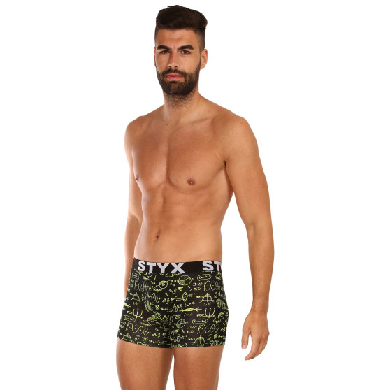 3PACK boxershorts för män Styx lång konst sport elastisk flerfärgad (3U13724)