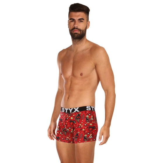 3PACK boxershorts för män Styx lång konst sport elastisk flerfärgad (3U13714)