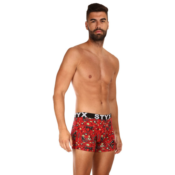 3PACK boxershorts för män Styx lång konst sport elastisk flerfärgad (3U13714)