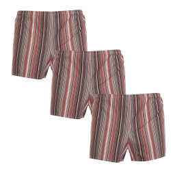 3PACKBoxershorts för herrar Foltýn röda ränder (3xK52)