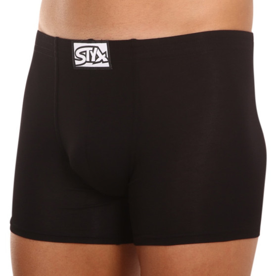 3PACK herrboxershorts Styx lång klassisk elastisk svart (F9606060)