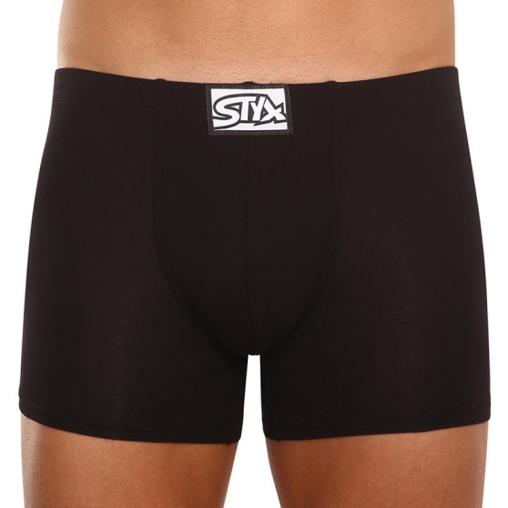 3PACK herrboxershorts Styx lång klassisk elastisk svart (F9606060)