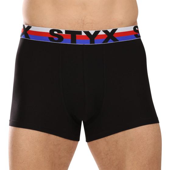 3PACK boxershorts för herrar Styx sport elastisk svart tricolour (3G1960)