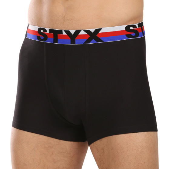 3PACK boxershorts för herrar Styx sport elastisk svart tricolour (3G1960)