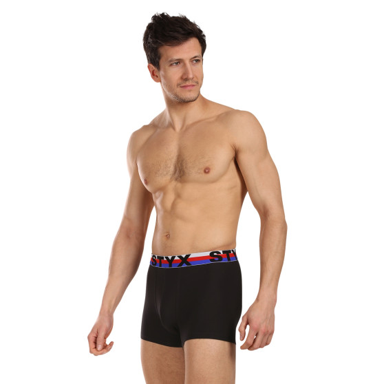 3PACK boxershorts för herrar Styx sport elastisk svart tricolour (3G1960)