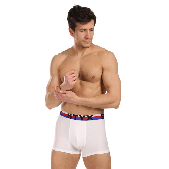 3PACK boxershorts för herrar Styx sport elastisk vit tricolour (3G2061)