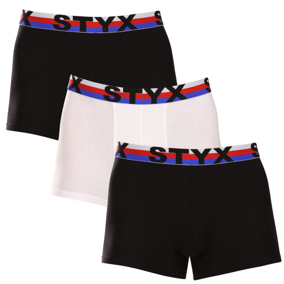 3PACK boxershorts för herrar Styx sport elastisk flerfärgad tricolour (3G19001)