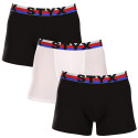 3PACK boxershorts för herrar Styx lång sport elastisk flerfärgad tricolour (3U19001)