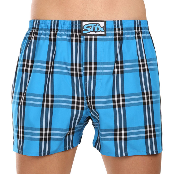 3PACK Boxershorts för herrar Styx klassiskt gummi överdimensionerat flerfärgad (3E102830)