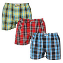 3PACK Boxershorts för herrar Styx klassiskt gummi överdimensionerat flerfärgad (3E102123)