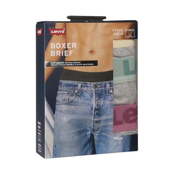 3PACK Boxershorts för herrar Levis multicolour (905045001 025)