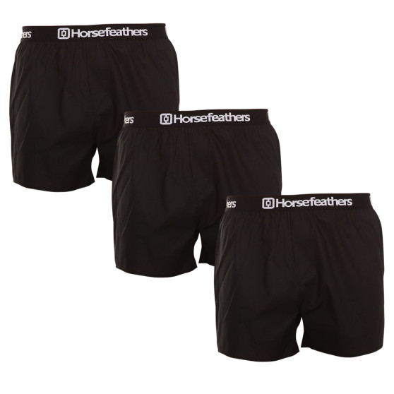 3PACK Boxershorts för herrar Horsefeathers Frazier svart (AM096A)