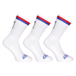 3PACK strumpor Styx hög vit tricolour (3HV10111)