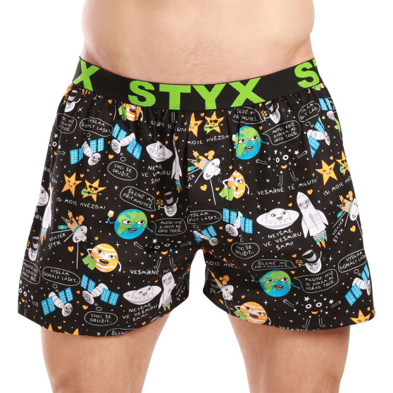 3PACK Boxershorts för herrar Styx art sports gummi flerfärgad (3B14789)