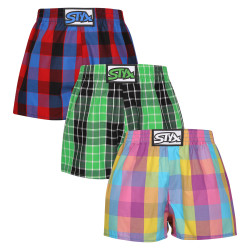 3PACK barnshorts Styx klassisk resår flerfärgad (3J102729)