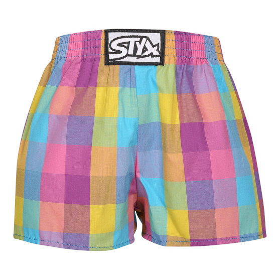 3PACK barnshorts Styx klassisk resår flerfärgad (3J102729)